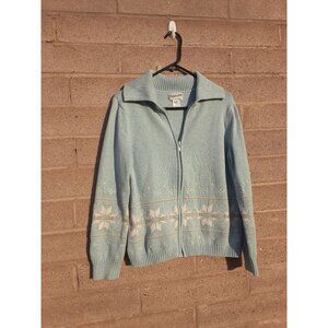 Ladies Pendleton Snowflake Zip cardigan